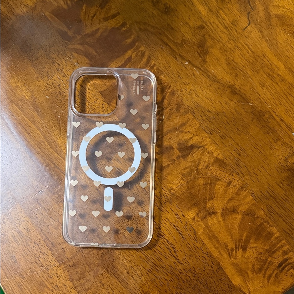 Clear Heart Pattern iPhone 16 pro max Case